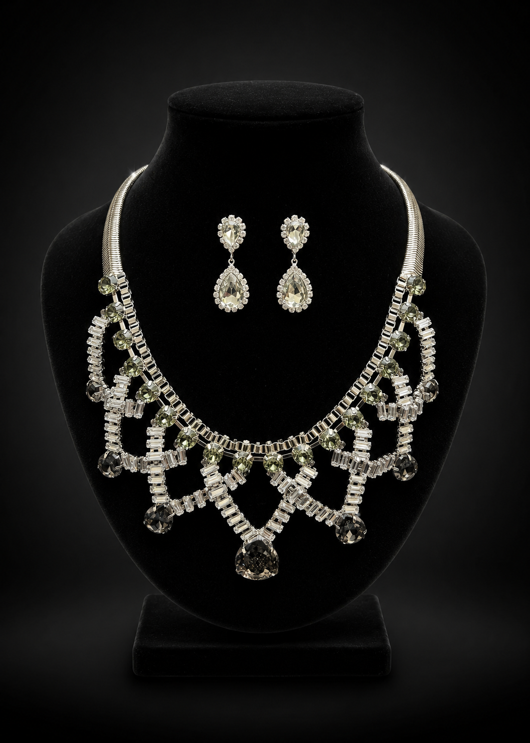 Midnight Elegance Bib Necklace