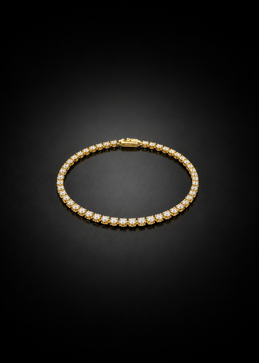 Pink & White Tennis Bracelet
