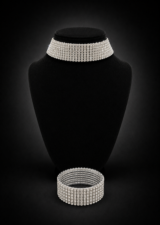 Red Carpet Crystal Collar & Cuff Set