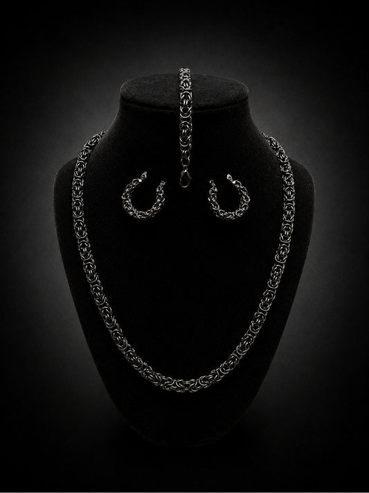 Black Byzantine Jewelry Set