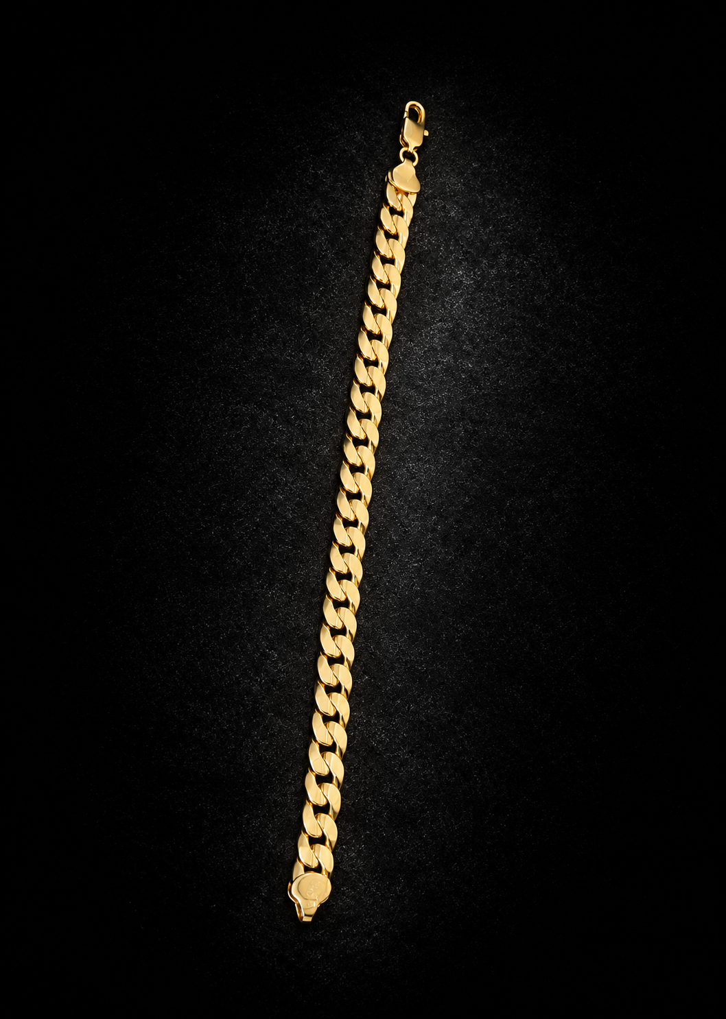 Gold Finish Curb Bracelet - 8.5in 8mm