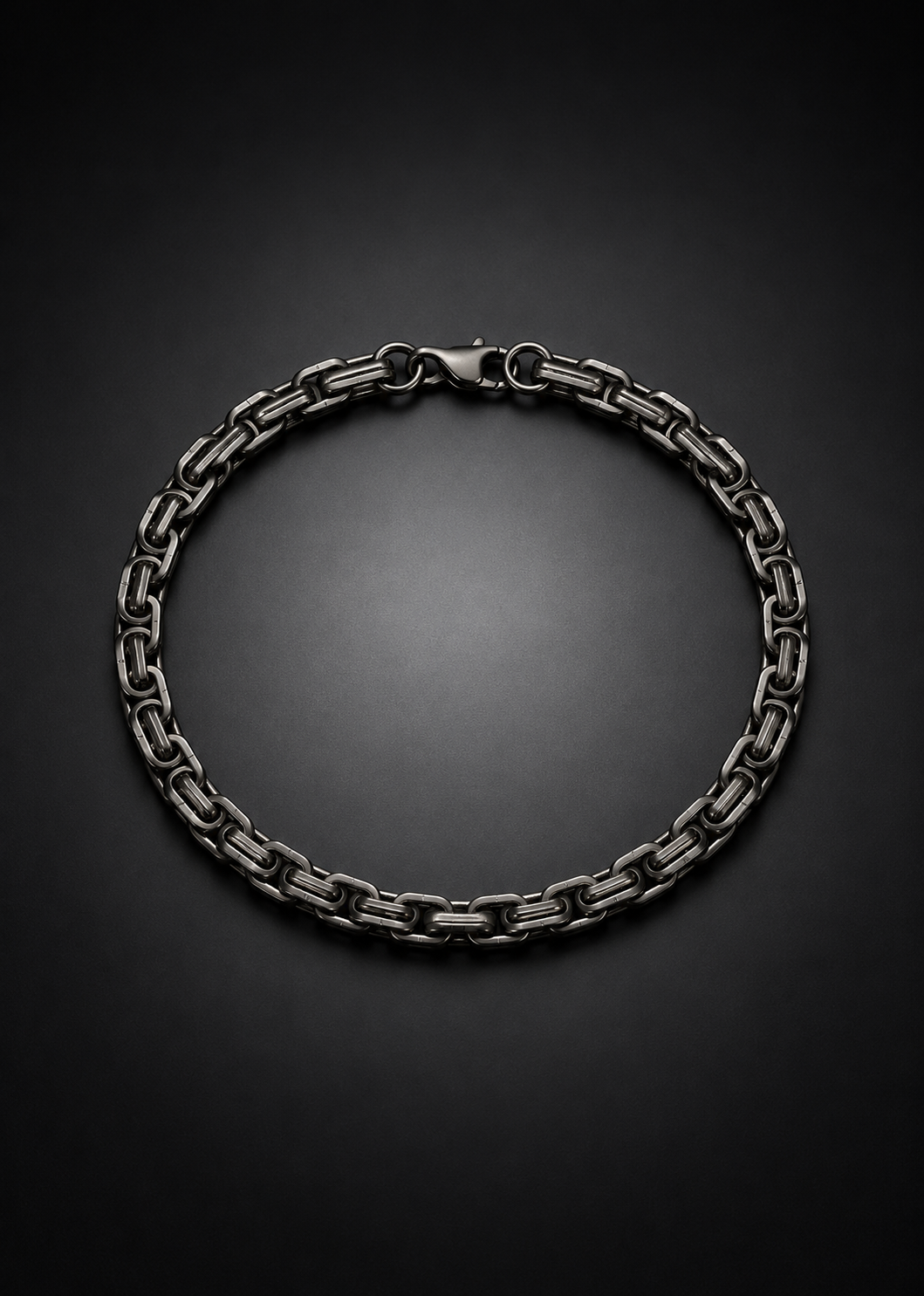 Black Byzantine Bracelet - 8.5in 8mm