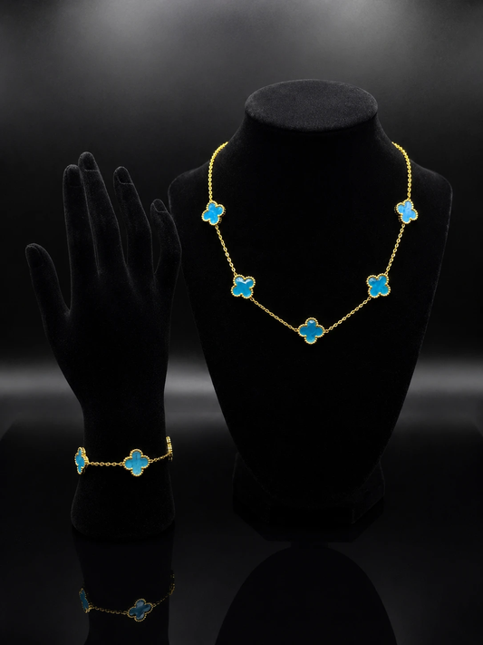 Turquoise Clover 5-Station Set
