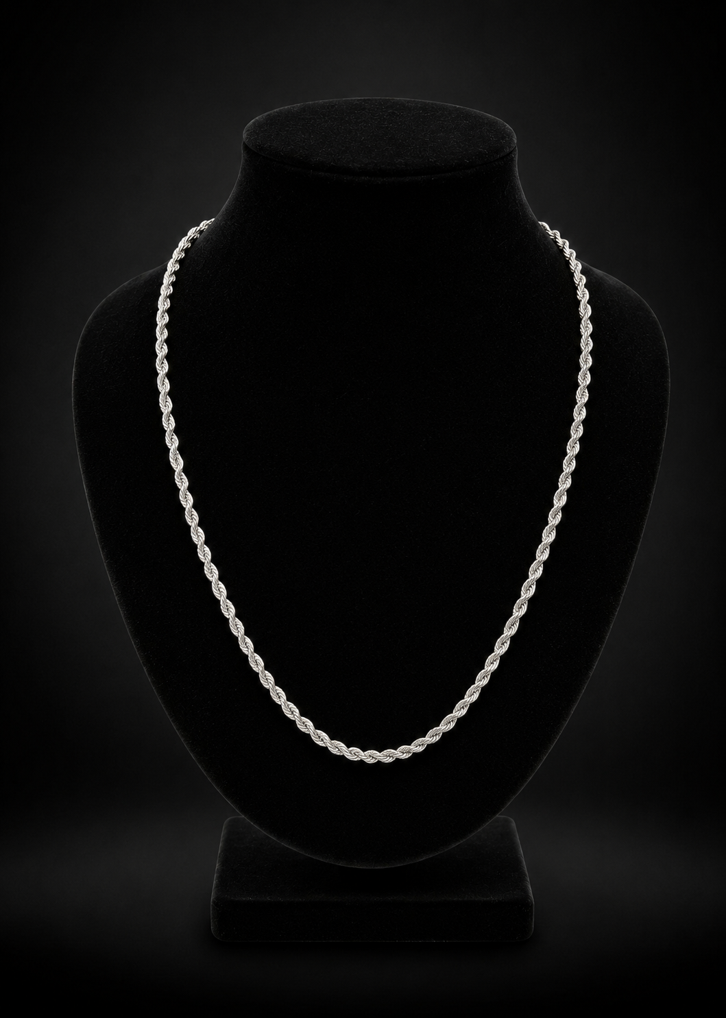Silver Rope Chain 24 inch x 1.5mm
