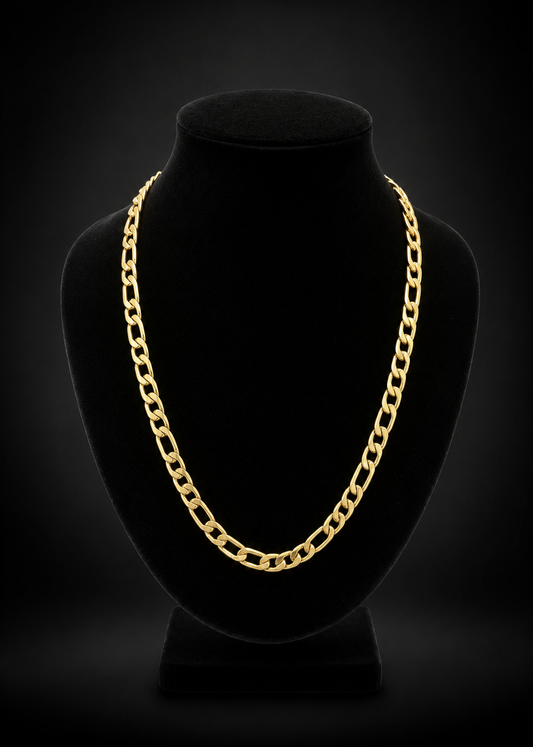 Figaro Chain - Gold finish 20 inch x 6mm