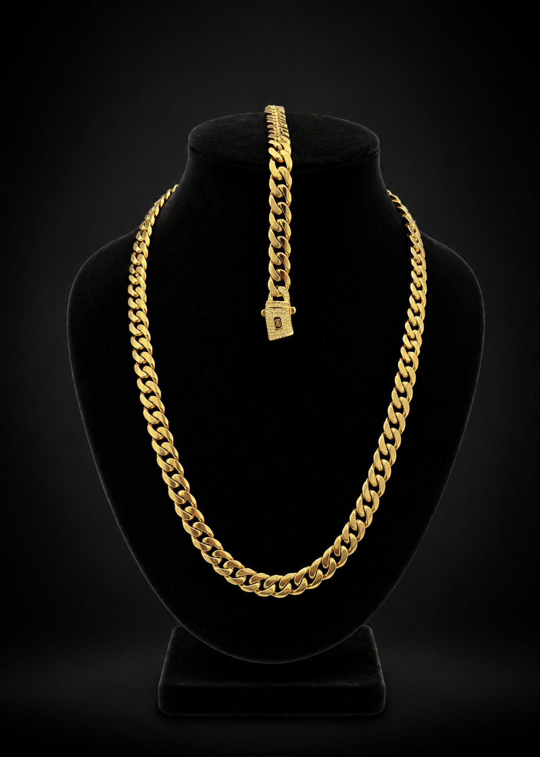 Luxury Miami Cuban Link Set – Gold Finish 20 inch x 6mm Bracelet  7.5 x 6mm