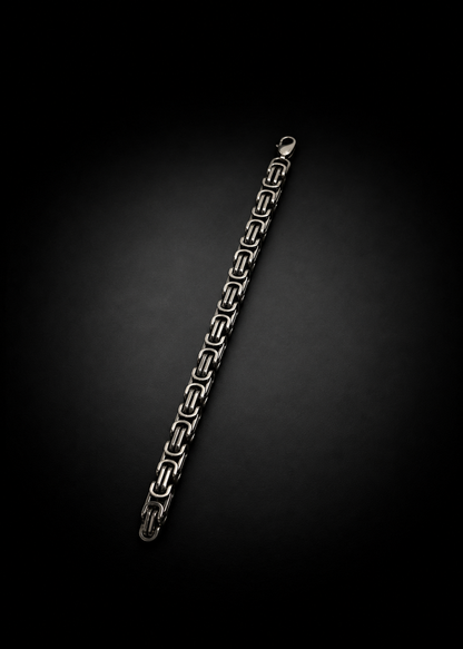 Silver Byzantine Bracelet - 8.5 in 8mm