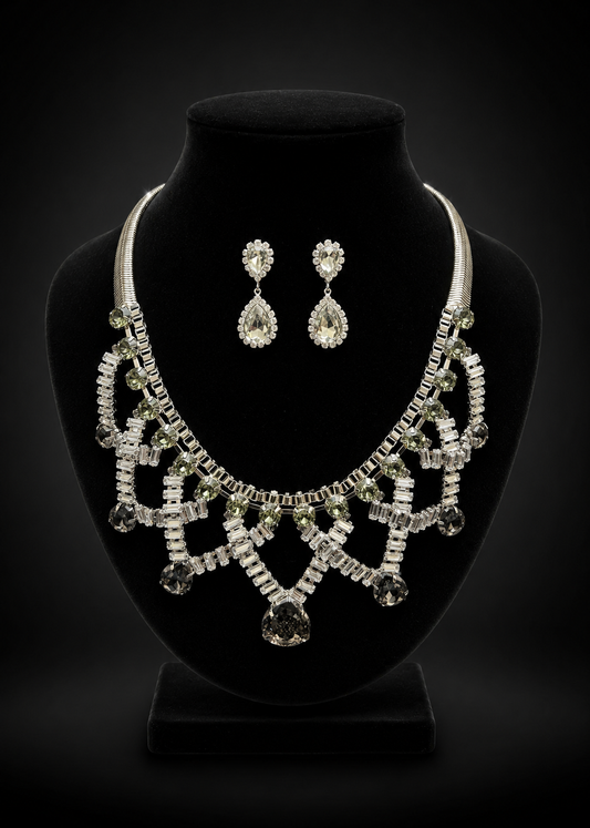Midnight Elegance Bib Necklace