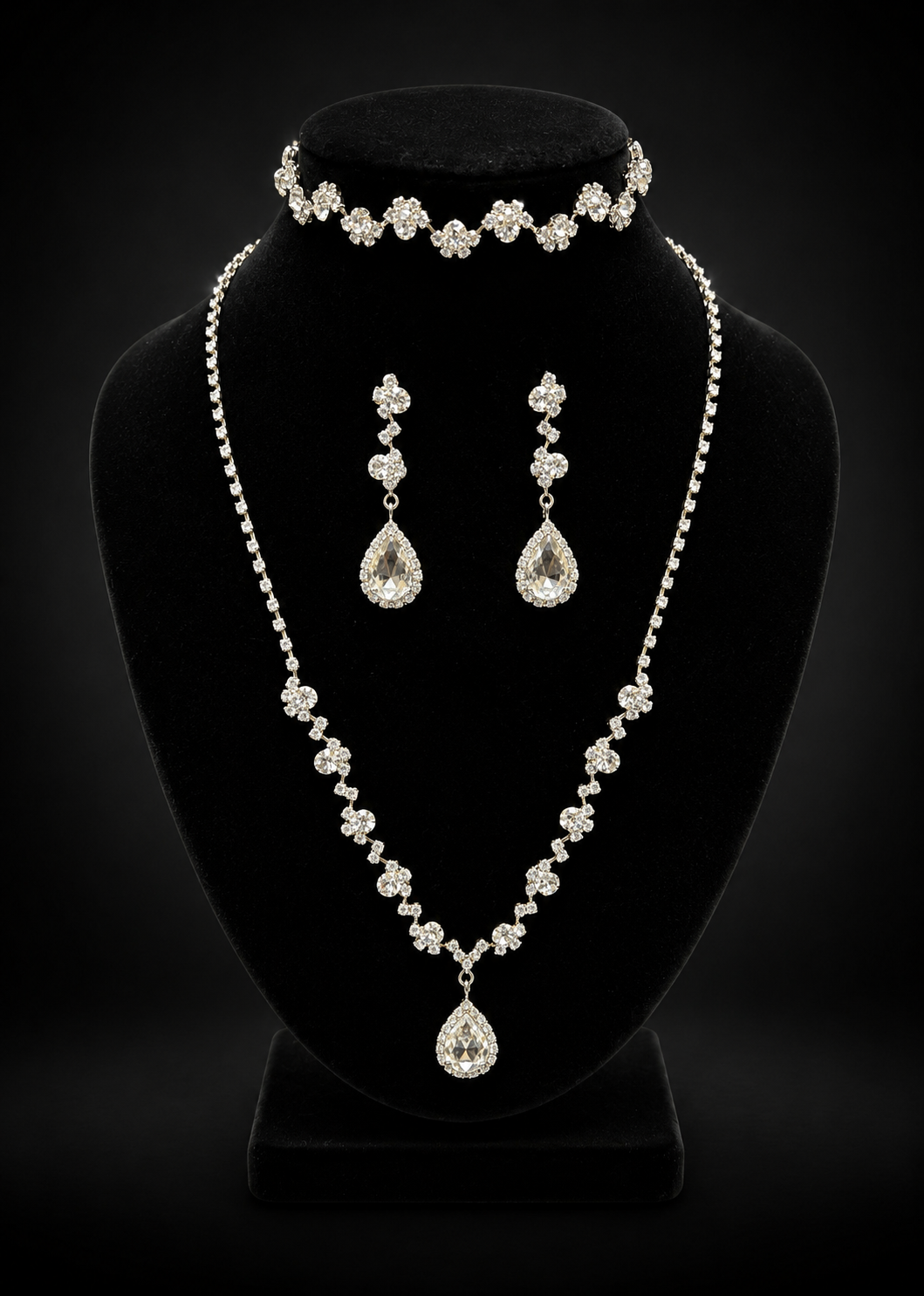 Crystal Bloom Bridal 3-Piece Set